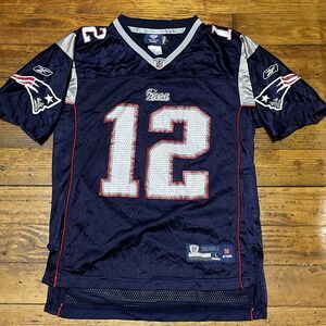 Tom Brady New England Patriots Jersey Reebok NFL Football Youth Large (14-16) R@